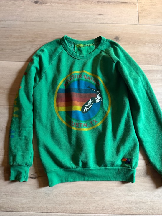 Aviator Nation Tops - Green Aviator Nation Austin TX Graphic Crewneck Sweatshirt
